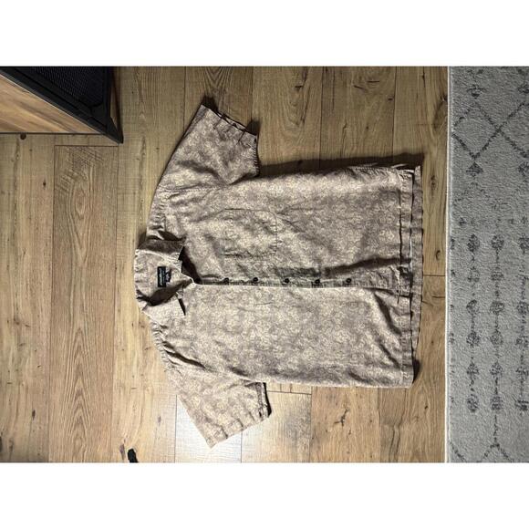 Eddie Bauer Other - Eddie Bauer Men's Casual Floral Print Linen-Cotton Blend Button Up - Medium